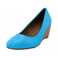 MARY-Turquoise - Wholesale Women's "Angeles Shoe" Wedge Heel Pump ( *Turquoise Color ) *Last Case